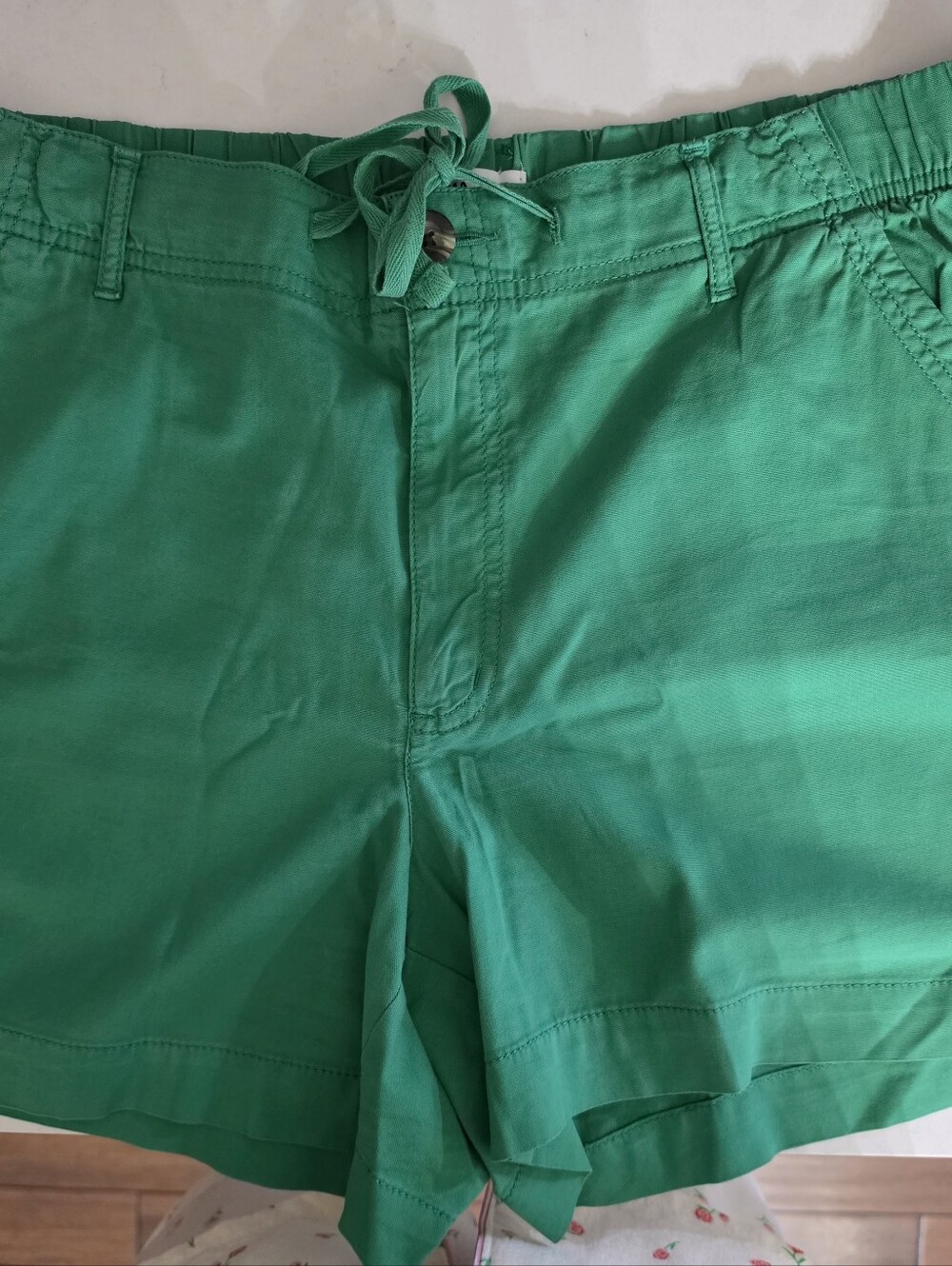 Sonoma Kelly Green Drawstring Cotton Shorts
